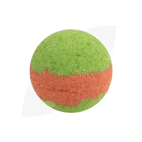 Bright pink round bath bomb
